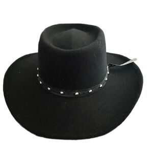 Elegant Black Studded Women's Hat
